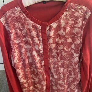 VEUC 🍂🍁Rust sequined sweater set Fits med. to lg. 🍂 🍁